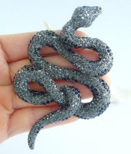 Broche cobra animal 3,94" pingente de cristal austríaco preto cinza EE05847C9 comprar usado  Enviando para Brazil