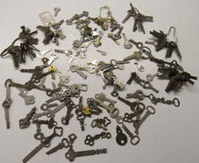Lote de 100+ CADEADO ESQUELETO BARRIL OCO ANTIGO VINTAGE chaves planas bit dividido + comprar usado  Enviando para Brazil