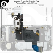 Genuíno iPhone 6s porta de carregamento dock microfone flexível conector de fone de ouvido branco comprar usado  Enviando para Brazil