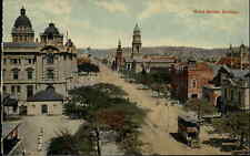 Cartão postal Durban África do Sul West St ônibus de dois andares vista olho de pássaro c1900-20s comprar usado  Enviando para Brazil