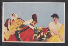Cartolina costumi sardi usato  Italia