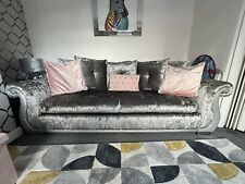 Crushed velvet sofa for sale  DARLINGTON