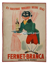 Usado, Pôster Fernet Branca Argentina Antigo 1950 Placa Publicitária Estilo Retrô Bartender - Montado comprar usado  Enviando para Brazil