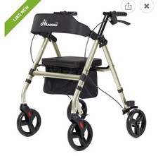 Andador de andador Henmnii para idosos encosto de assento largo todo terreno rodas dobráveis comprar usado  Enviando para Brazil