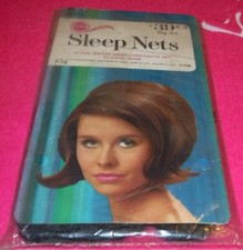 Rede de Cabelo Preto Vintage Solo Sleep Nets Na Embalagem Original Vintage Anos 1960 comprar usado  Enviando para Brazil