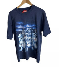 Camiseta Vintage Anos 90 Coca Cola Polar Bears Dupla Face Ponto Único Tamanho XL comprar usado  Enviando para Brazil