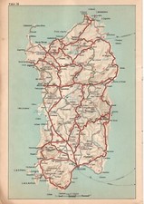 Sardegna carta geografica usato  Lecco