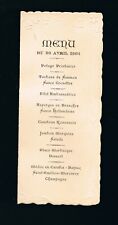 Menu avril 1904 d'occasion  Montpezat-de-Quercy