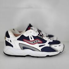 Tênis de corrida raro vintage década de 1990 Saucony azul branco masculino 8 Wm 9.5 anos 90, usado comprar usado  Enviando para Brazil