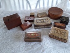 Vintage marquetry boxes for sale  BRECON