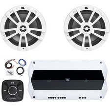 Usado, Controlador Bluetooth, 2x 6,5" 180 Watts Alto-falantes Marinhos, Amplificador 4-Ch com Kit comprar usado  Enviando para Brazil