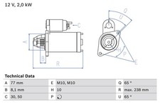 Bosch anlasser starter gebraucht kaufen  Oberlungwitz