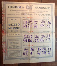 1928 tombola nazionale usato  Italia