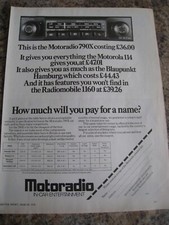MOTORADIO 790X ENTRETENIMENTO NO CARRO BLACKBURN 1978 ANÚNCIO ARQUIVO A4 43 comprar usado  Enviando para Brazil