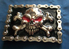 Belt buckle skull for sale  SWINDON