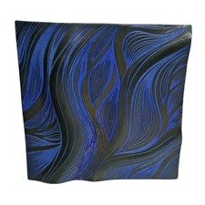  Painel de arte em azulejo cerâmico texturizado azul e preto – parede abstrata, assinado comprar usado  Enviando para Brazil