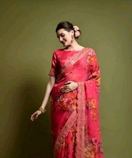 Georgette silk saree for sale  SOUTHALL