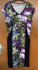 Midikleid schwarzgrundig blüt gebraucht kaufen  Moers
