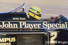 Foto colorida Ayrton Senna ao volante de 1985 Lotus 97T - F1 comprar usado  Enviando para Brazil