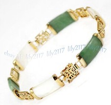 Deslumbrante Pulseira de Jade Natural Fortuna Feminina Pulseira da Sorte Presentes de Joias de Pedras Preciosas comprar usado  Enviando para Brazil