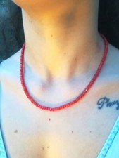 Collana rubini naturali usato  Roma