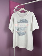 Camiseta promocional vintage rara PlayStation 2 PS2 Honda Racing G branca desgastada comprar usado  Enviando para Brazil