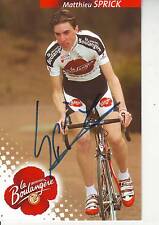 CYCLISME carte cycliste MATTHIEU SPRICK équipe LA BOULANGERE 2004 signée na sprzedaż  Wysyłka do Poland