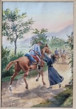 Henri dodelier aquarelle d'occasion  Montady