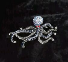 Octopus brooch rhinestones for sale  PUDSEY