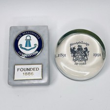 Vintage masonic paperweight for sale  LONDON