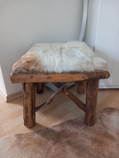Kuhfellhocker weiss braun gebraucht kaufen  Laichingen