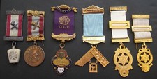 Six masonic jewels for sale  WORTHING