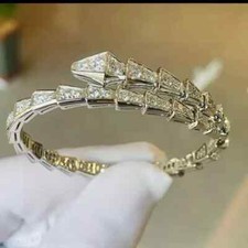 Usado, Pulseira BVLGARI SERPENTI VIPER BRACELETE OURO BRANCO 18K DIAMANTES tamanho 17 comprar usado  Enviando para Brazil