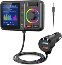 Adaptador transmissor Bluetooth 5.0 FM 3.5MM AUX MP3 player display LED - BT98L, usado comprar usado  Enviando para Brazil