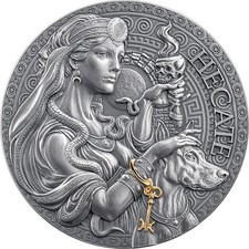 HECATE The Great Greek Mythology 2 Oz Silver Coin 2000 Francs Cameroon 2025 comprar usado  Enviando para Brazil