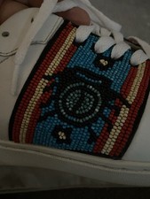 Beaded white leather for sale  UK