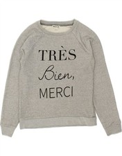 Moletom gráfico feminino WHISTLES Reino Unido 10 pequeno cinza algodão FW06 comprar usado Moletom gráfico feminino WHISTLES Reino Unido 10 pequeno cinza algodão FW06 comprar usado  Enviando para Brazil