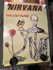 Pôster promocional Nirvana Incesticide original 1992 DGC Records 24 x 32 comprar usado  Enviando para Brazil