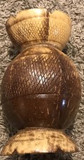 Usado, Vaso de flores naturais com casca de coco feito à mão decoração para casa mesa de presente 6,5” de altura W3 comprar usado  Enviando para Brazil