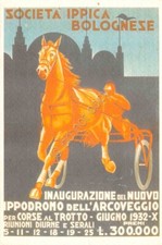 Cartolina società ippica usato  Milano