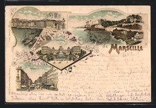 Lithographie marseille route d'occasion  Expédié en France
