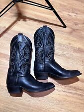 Botas de couro vintage Tony Lama 6252 cowboy preto ocidental tamanho 7.5D fabricadas nos EUA, usado comprar usado  Enviando para Brazil