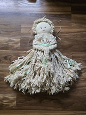 Usado, Boneca de brinquedo vintage feita à mão arte popular fio trançado corda trançada esfregão comprar usado  Enviando para Brazil