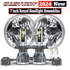 Usado, Farol de LED H4 redondo de 7 polegadas lâmpadas com para Chevy Monza Nova Camaro Vega 6000K comprar usado  Enviando para Brazil