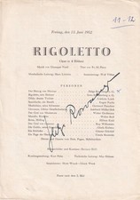 AUTOGRAPHED Opera Programme 1952 Rigoletto Helge Roswaenge Berlin comprar usado  Enviando para Brazil