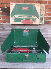 Vintage Coleman dois queimador de fogão Acampamento 425E Caixa Bom limpa Fogão comprar usado  Enviando para Brazil