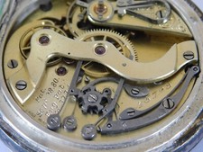 silver chronograph pocket watch for sale  ILMINSTER