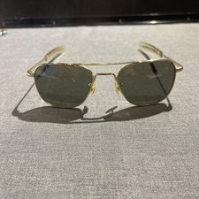Lentes de óculos piloto vintage AO 52/20 144 MM cor dourada cinza comprar usado  Enviando para Brazil