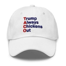 Boné de beisebol vintage bordado Lets Go Taco Hat, Trump Always Chickens Out comprar usado  Enviando para Brazil