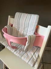 STOKKE Tripp Trapp Sitzkissen weiß grau rosa  2tlg. / Cushion comprar usado  Enviando para Brazil